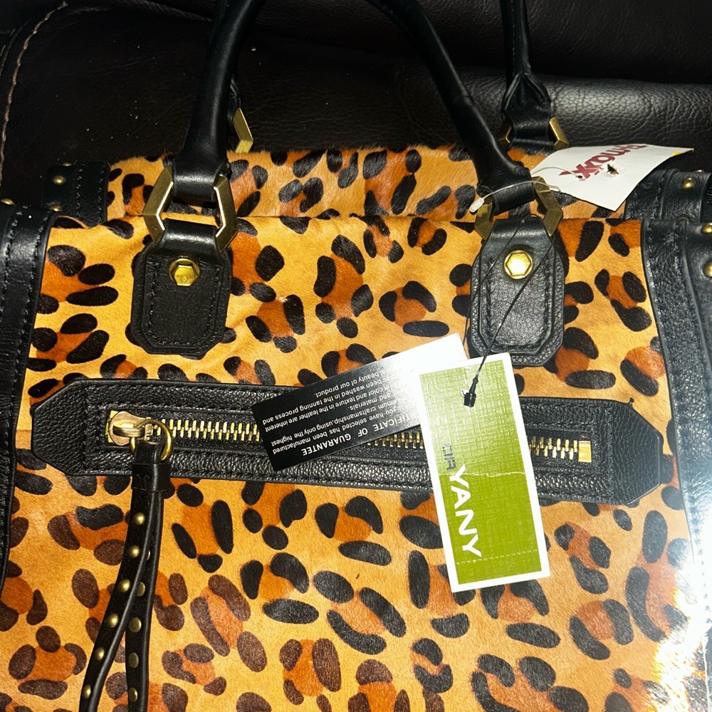 Oryany satchel with real Cow Hide hair brand new with tags